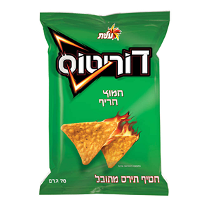 חטיף דוריטוס חמוץ חריף, 70 גרם (עלית)