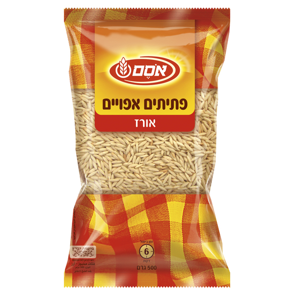 פתיתים אפויים אורז, 500 גרם (אסם)