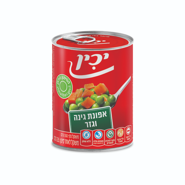 אפונת גינה וגזר, 550 גרם (יכין)