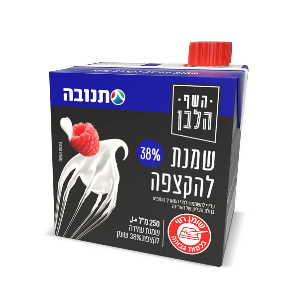 [7290000043814] שמנת להקצפה 38%, 250 מ"ל (תנובה)
